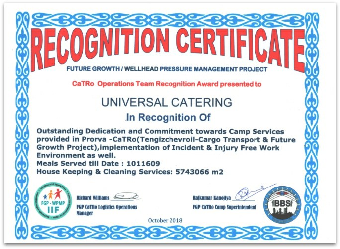 Universal Catering 21 years of success